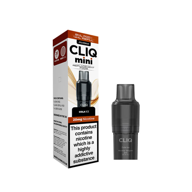 Avomi CLIQ Mini Prefilled Vape Pod + Refill - Cola Ice