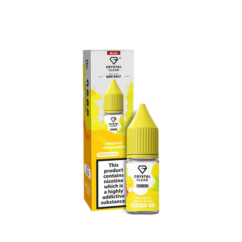 Crystal Clear Bar Salts Pineapple Lemon Burst Nic Salts 10ml E-Liquid