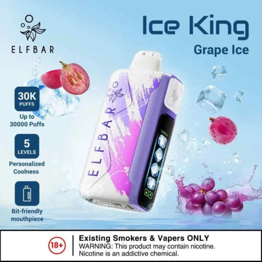 Elf Bar Ice King – Grape Ice – 30K - Vape Shop Noida