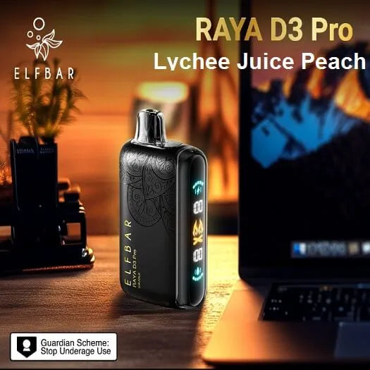 Elf Bar Raya D3 Pro 30K – Lychee Juicy Peach - Vape Shop Noida