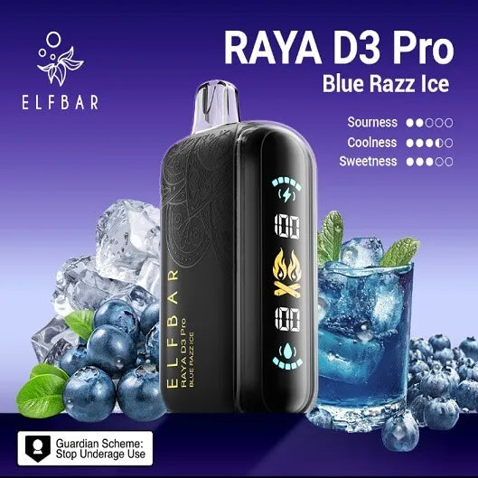 Elf Bar Raya D3 Pro 30K Blue Razz Ice - Vape Shop Noida
