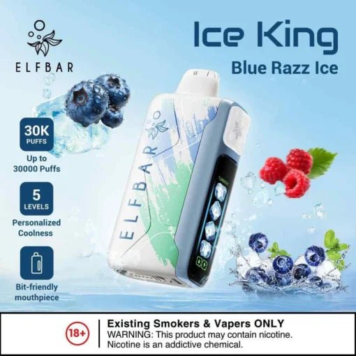Elf Bar Ice King – Blue Razz Ice – 30K - Vape Shop Noida