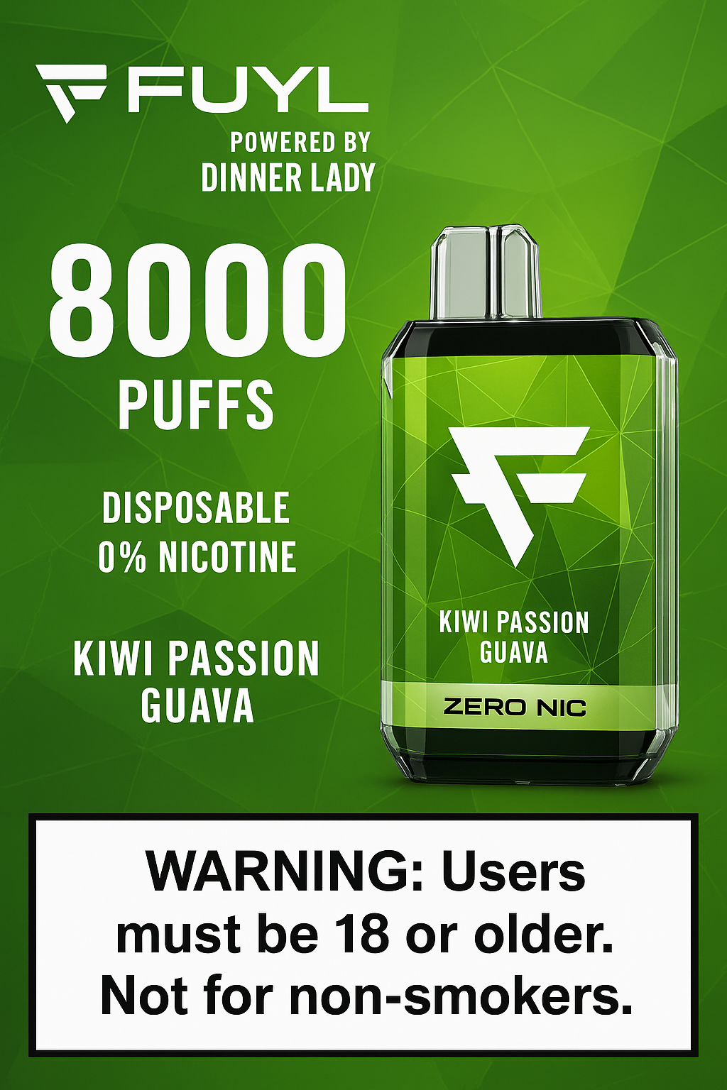 Dinner Lady FUYL 8000 PUFFS DISPOSABLE | 2% Nic | Indian Vape
