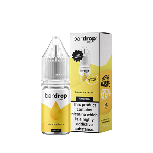 Bar Drop Banana Lemon 10ml Nic Salts E-Liquid