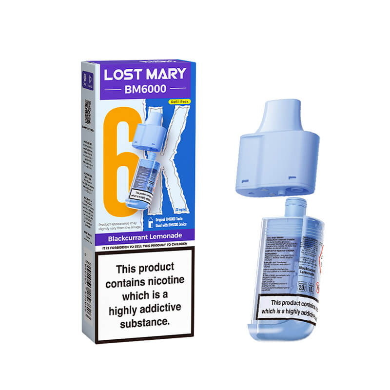 Lost Mary BM6000 Blackcurrant Lemonade Prefilled Vape Pods - 20mg