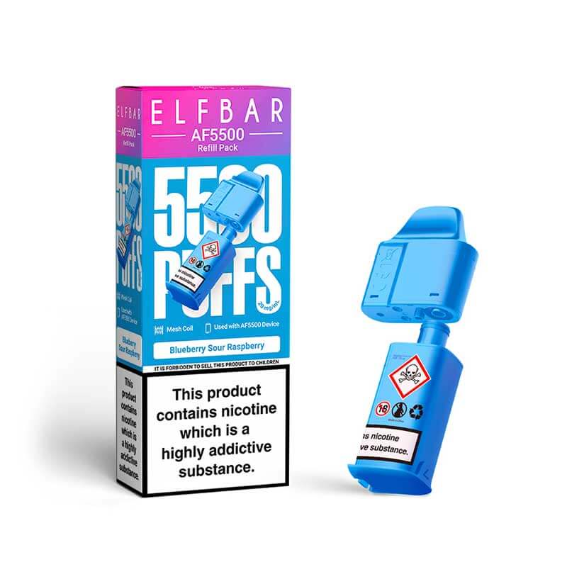 Elf Bar AF5500 Blueberry Sour Raspberry Prefilled Pod + Refill