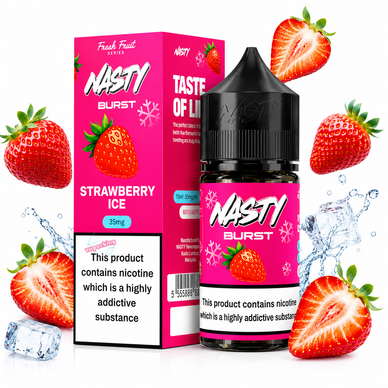 Nasty Burst Strawberry Ice Nic Salt 30ML | 35mg & 50mg