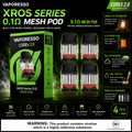 Vaporesso XROS Series COREX 2.0 Replacement Pods | 0.1Ω Mesh | 3ML | 4-Pack | Vape Mash India