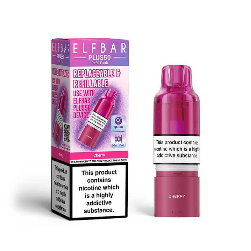 Elf Bar Plus50 Cherry Prefilled Pod + Refill