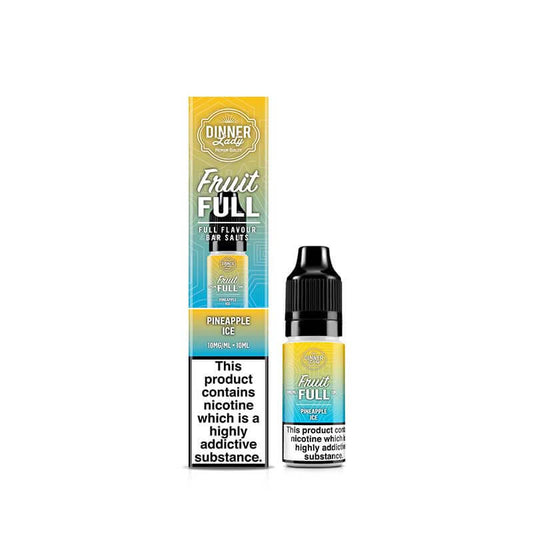 Dinner Lady Fruit Full Pineapple Ice 10ml Nic Salt E-Liquid