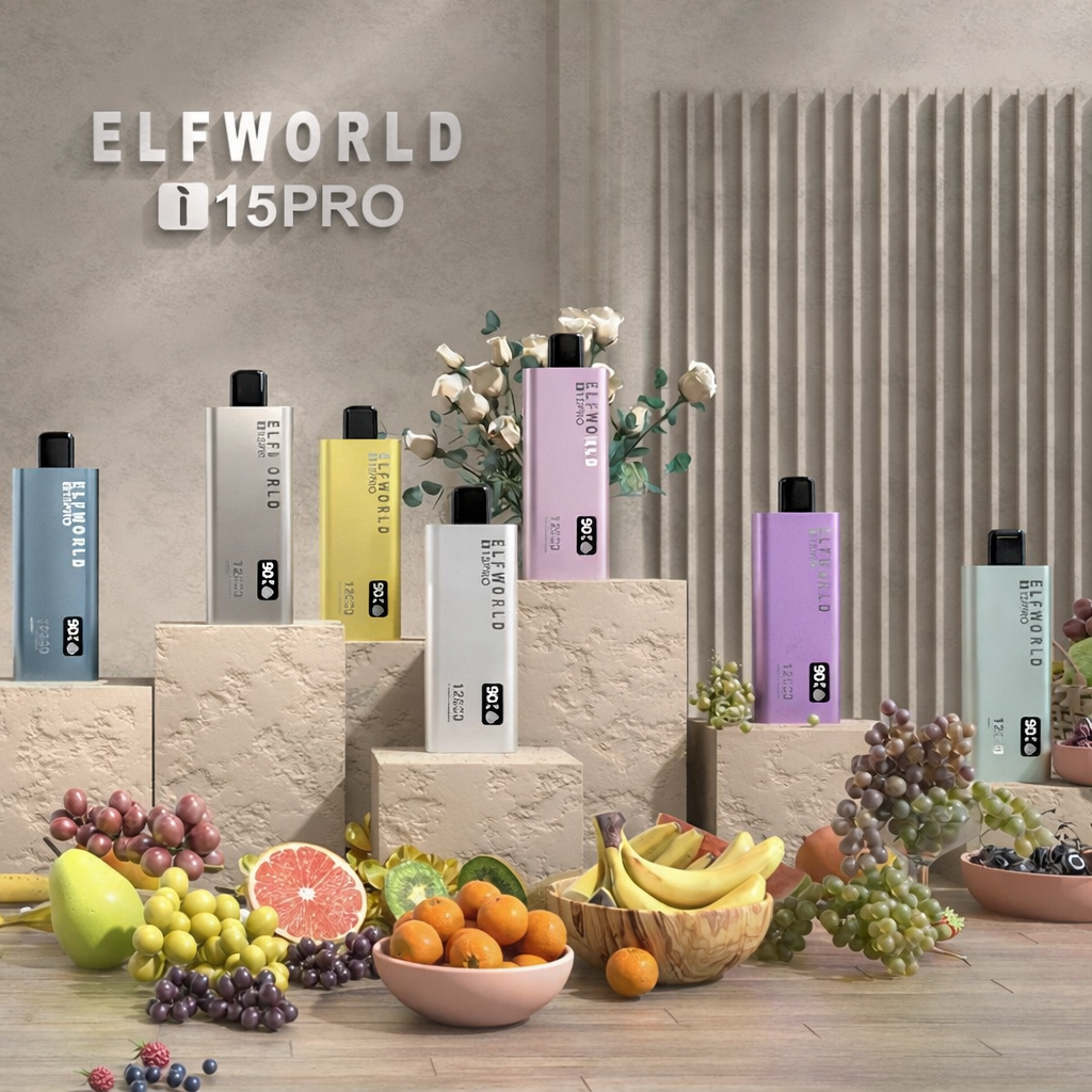Elf World 15pro 12000 Puffs | 50mg Nic Disposable | Slim Metal Body | Dedicated Indicators
