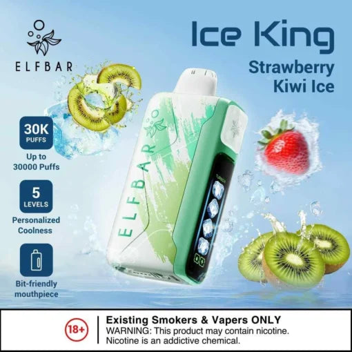 Elf Bar Ice King – Strawberry Kiwi Ice – 30K - Vape Shop Noida
