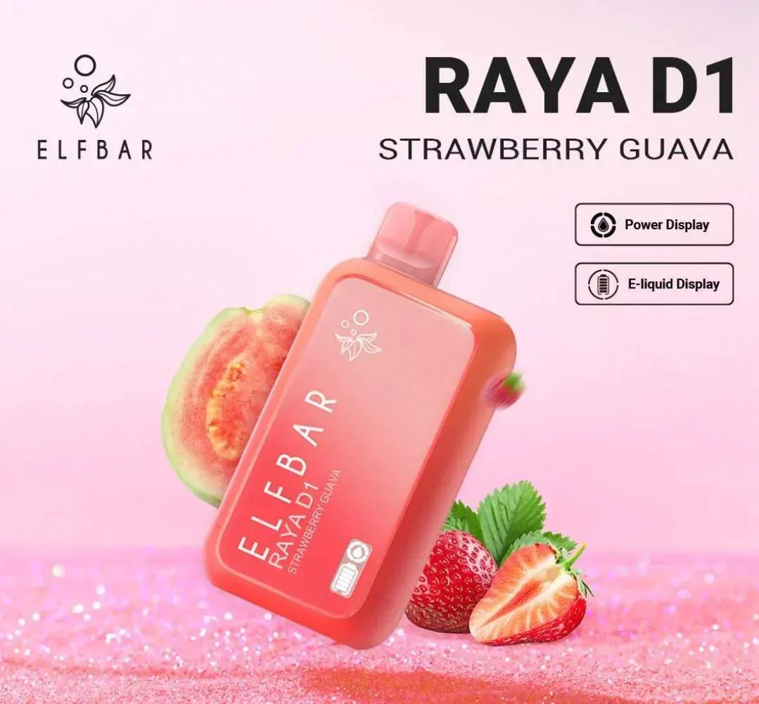ELF BAR RAYA D1 – Strawberry Guava - Vape Shop Noida