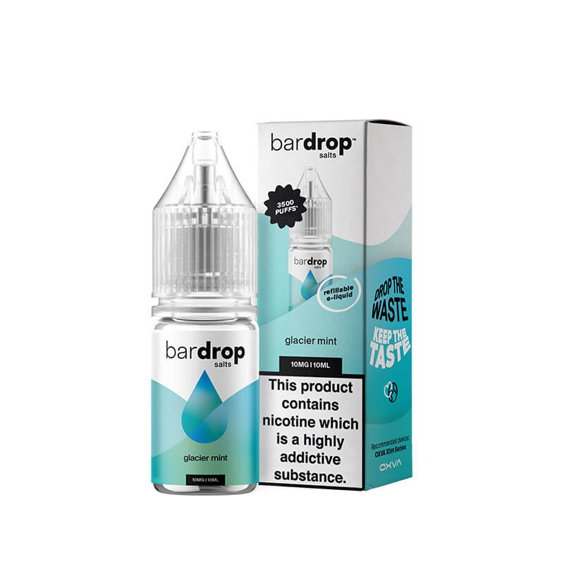 Bar Drop Glacier Mint 10ml Nic Salts E-Liquid
