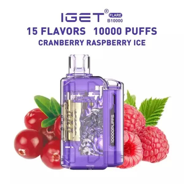 IGET FLARE B10000 – Cranberry Raspberry ice - Vape Shop Noida