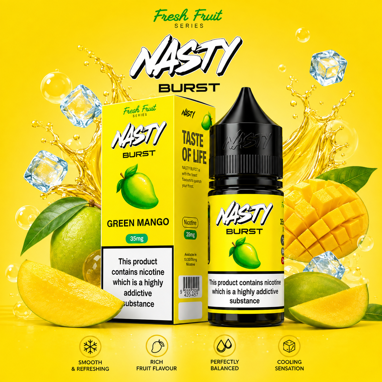 Nasty Burst Fresh Fruit Series 35 MG Nic Salt E-Liquid – 30ml