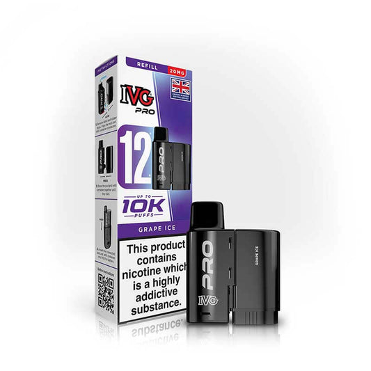 IVG Pro 12 Grape Ice Prefilled Vape Pod + Refill