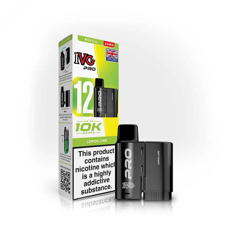 IVG Pro 12 Lemon Lime Prefilled Vape Pod + Refill