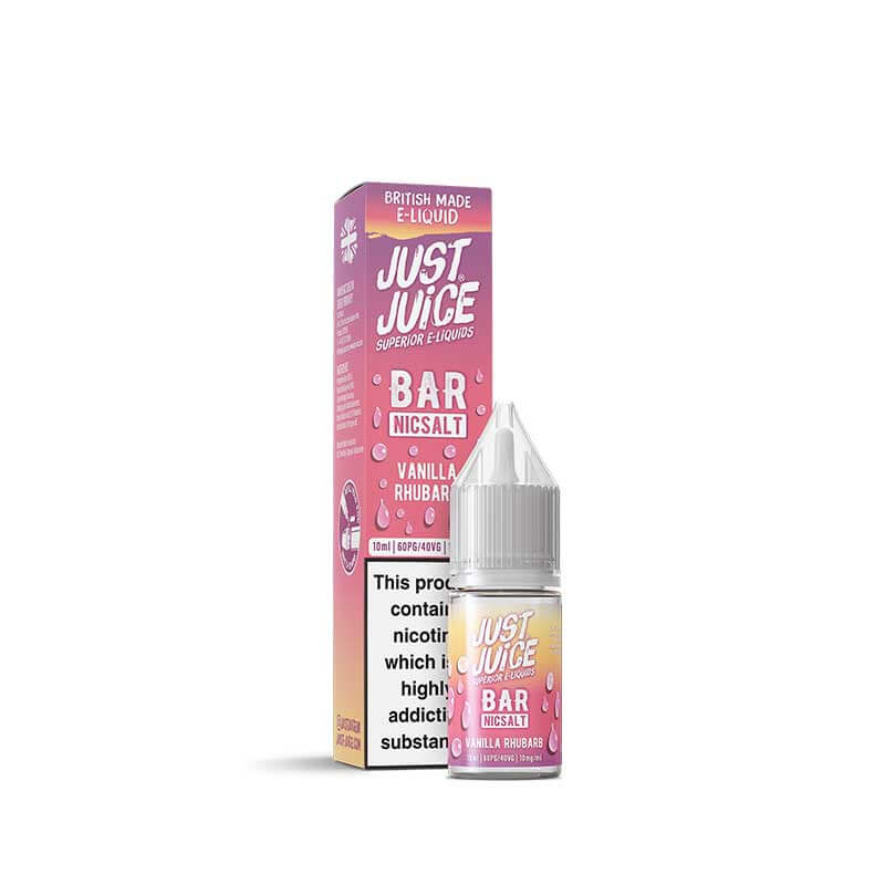 Just Juice Bar Range Vanilla Rhubarb 10ml Nic Salt E-Liquid
