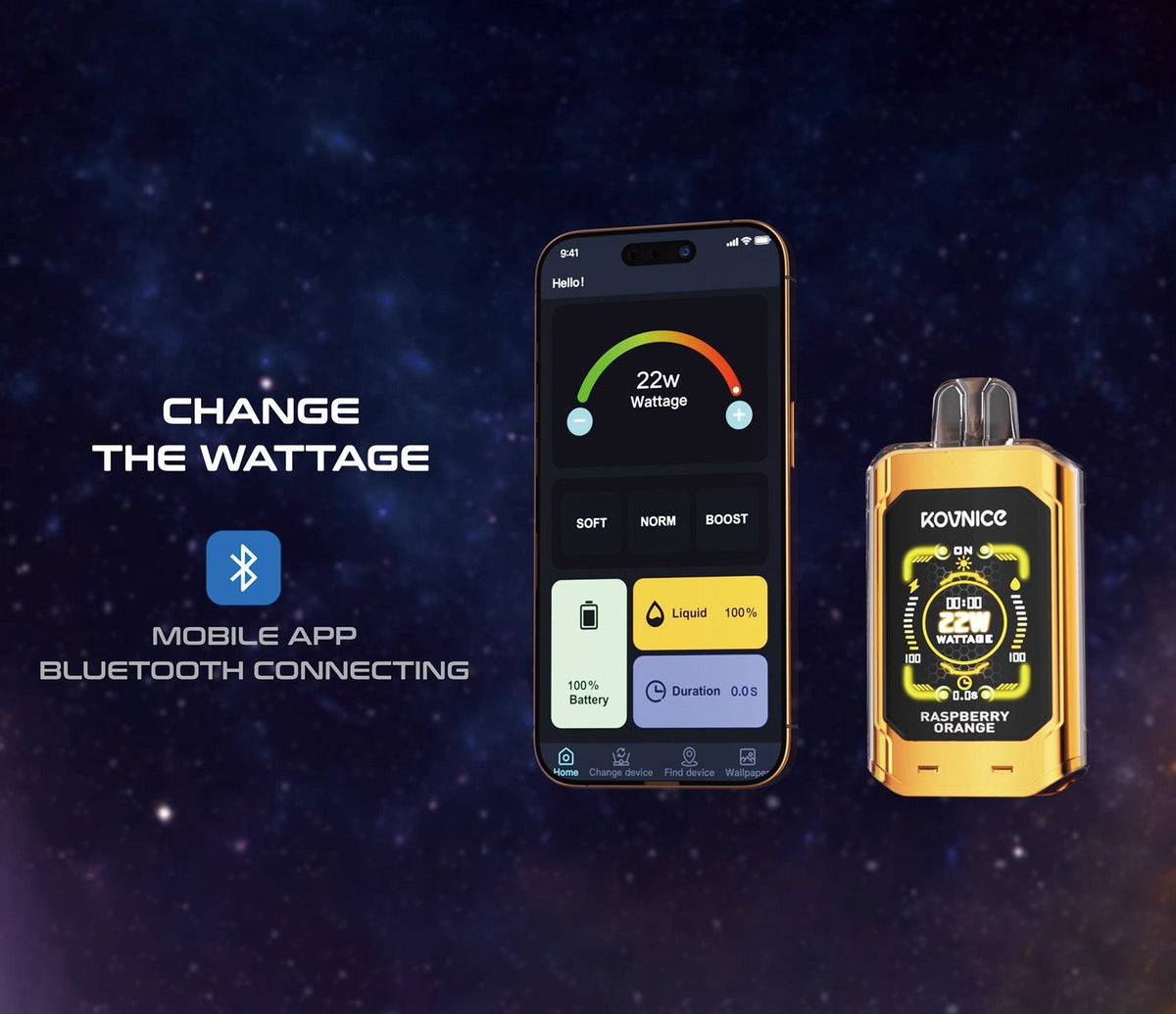 Kovnice Rush 20K Puffs - World First Smart HD Screen Vape Device