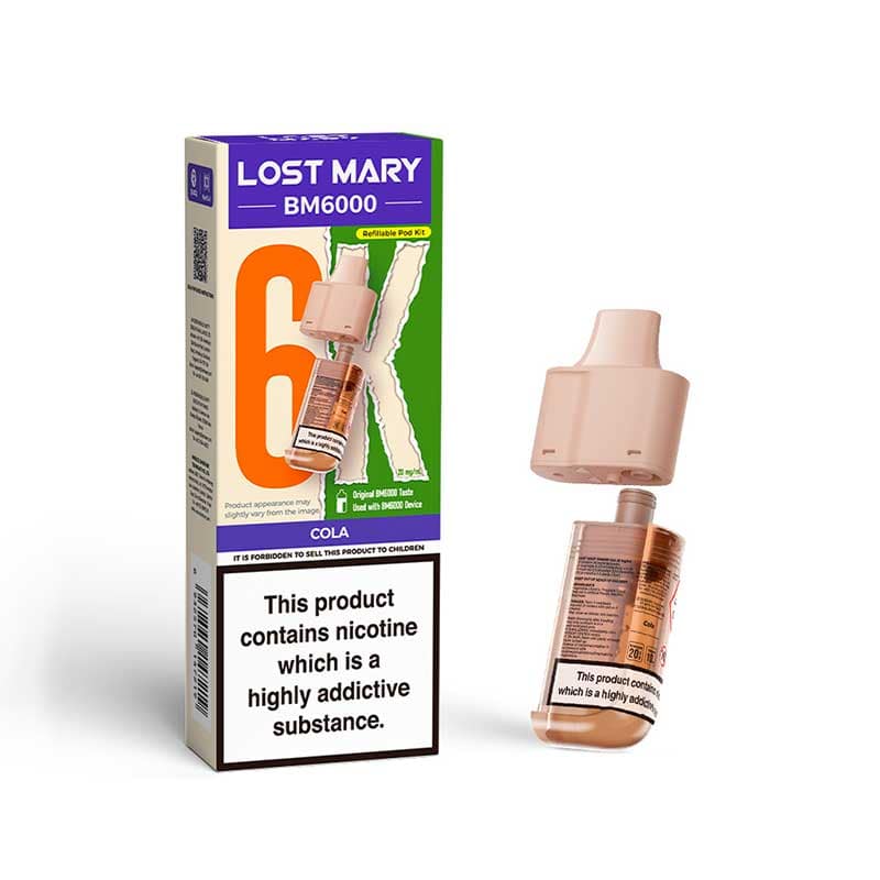 Lost Mary BM6000 Cola Prefilled Vape Pods - 20mg
