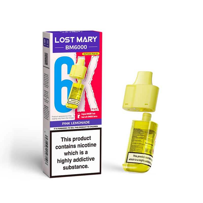 Lost Mary BM6000 Pink Lemonade Prefilled Vape Pods - 20mg