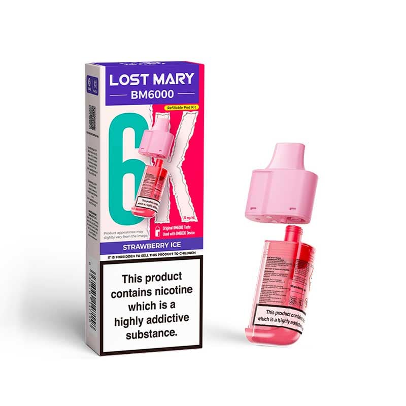 Lost Mary BM6000 Strawberry Ice Prefilled Vape Pods