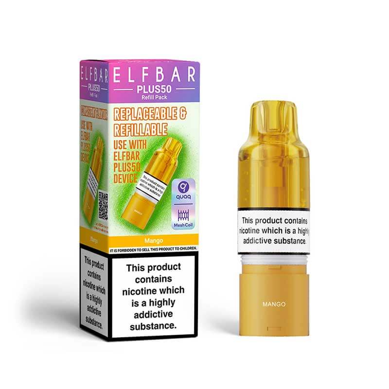 Elf Bar Plus50 Mango Prefilled Pod + Refill