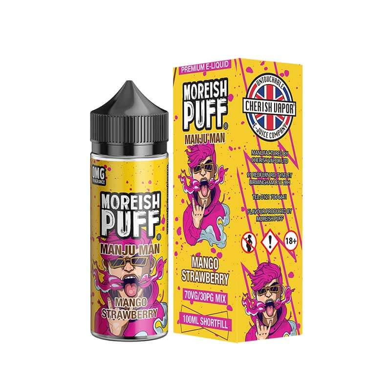 Moreish Puff Manju Man Mango Strawberry 100ml Shortfill E-Liquid