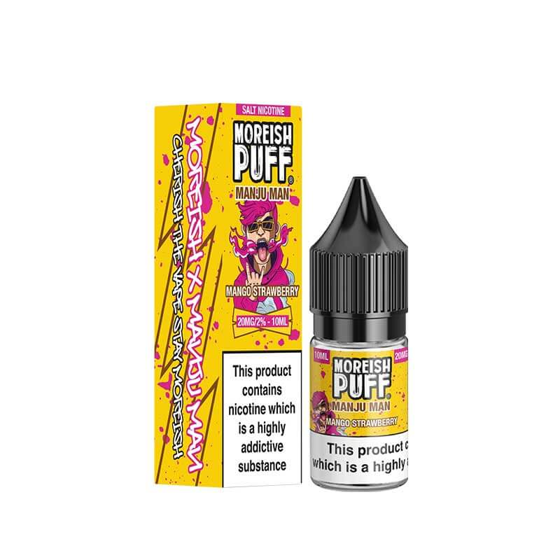 Moreish Puff Manju Man Mango Strawberry Nic Salts E-Liquid 10ml