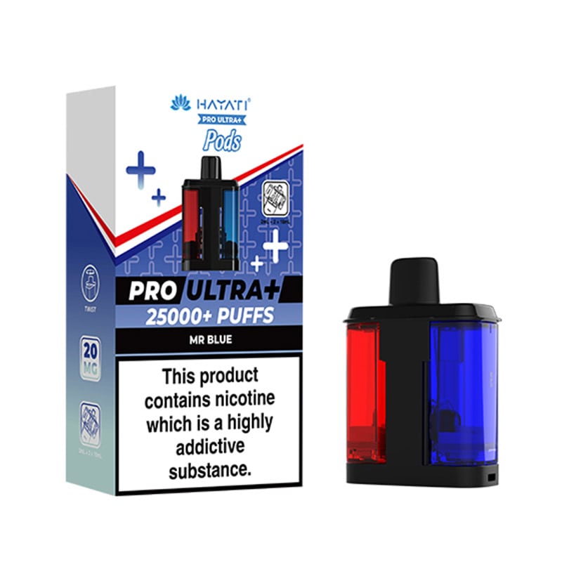 Hayati Pro Ultra Plus 25K Mr Blue Prefilled Pod + Refill
