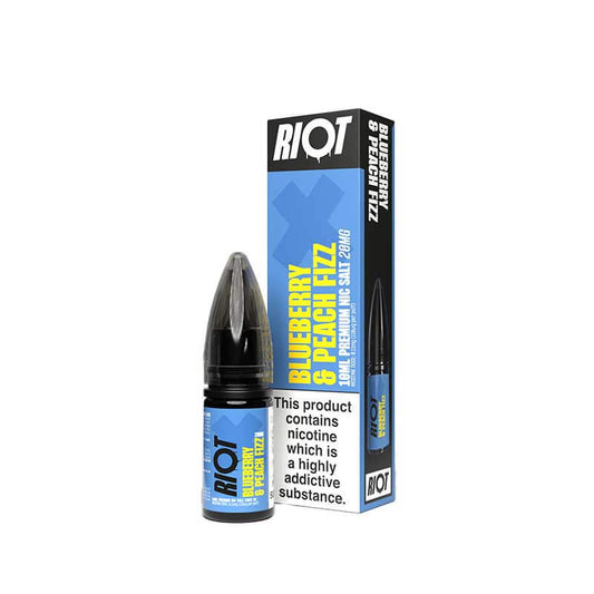 Riot X Nic Salts Blueberry Peach Fizz 10ml E-Liquid