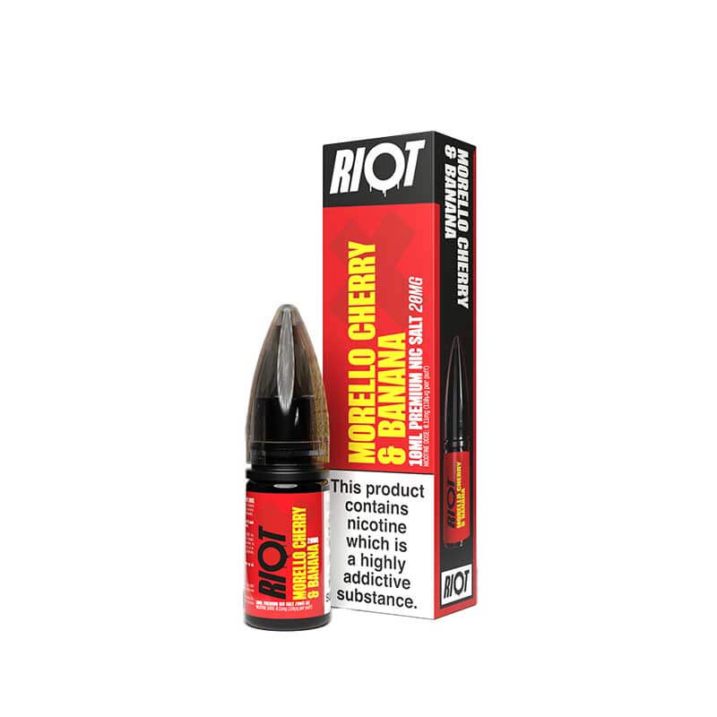 Riot X Nic Salts Morello Cherry Banana 10ml E-Liquid