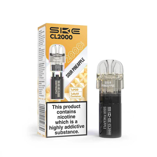 SKE CL2000 Sour Pineapple Prefilled Pod + Refill - 20mg