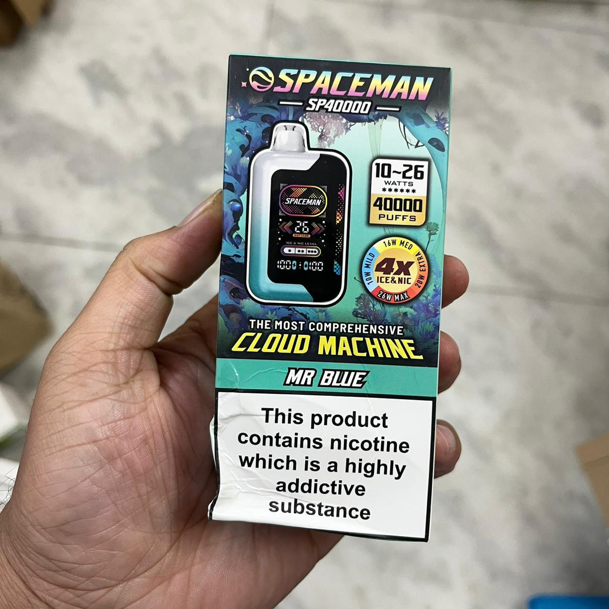 Spaceman Cloud Machine Adjustable Ice-Nic Vape - 40000 Puffs