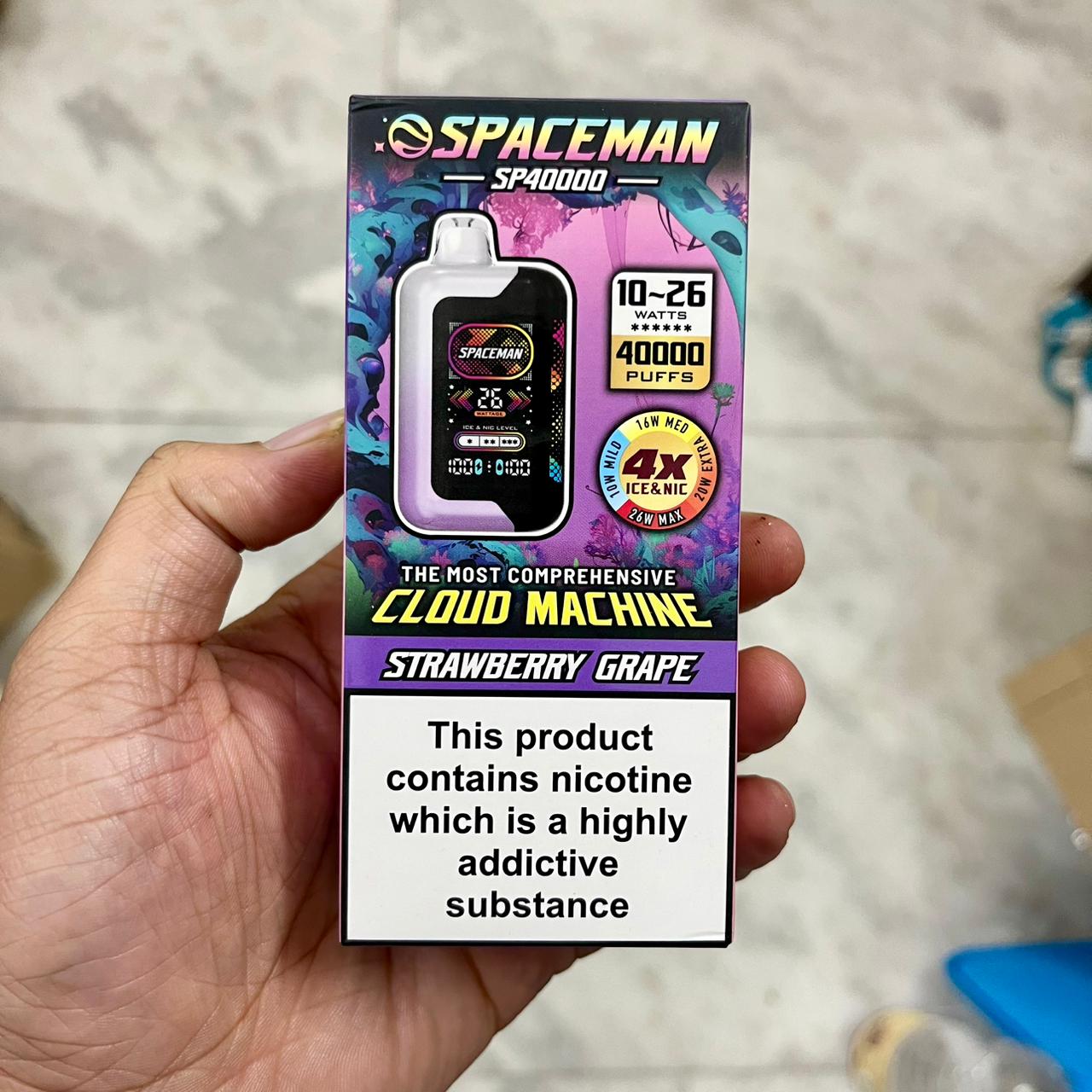 Spaceman Cloud Machine Adjustable Ice-Nic Vape - 40000 Puffs