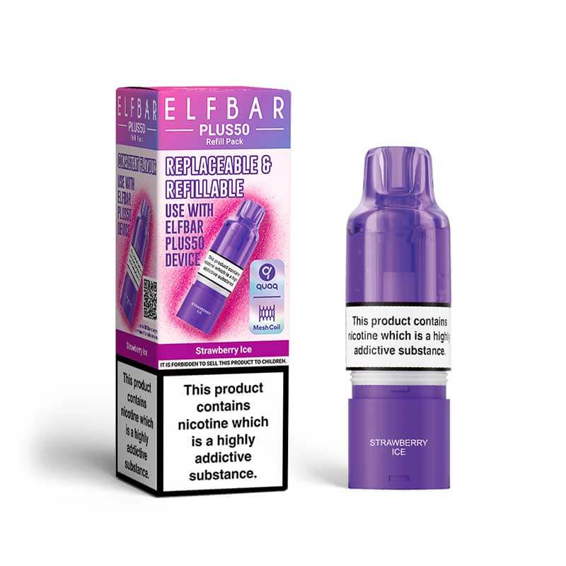 Elf Bar Plus50 Strawberry Ice Prefilled Pod + Refill