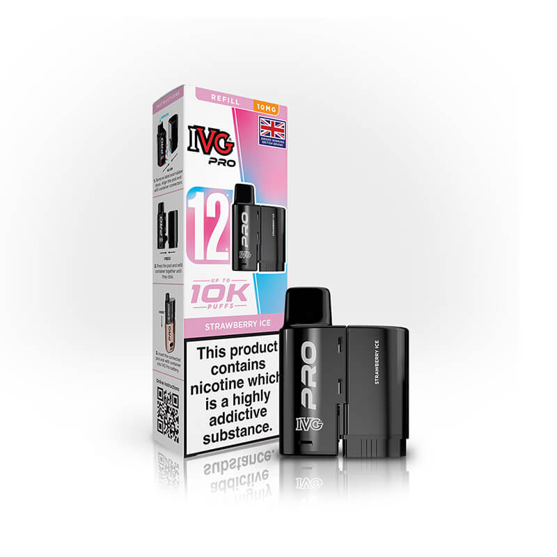 IVG Pro 12 Strawberry Ice Prefilled Vape Pod + Refill