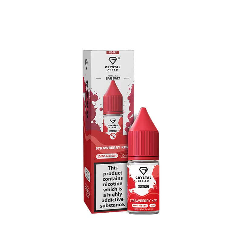 Crystal Clear Bar Salts Strawberry Kiwi Nic Salts 10ml E-Liquid