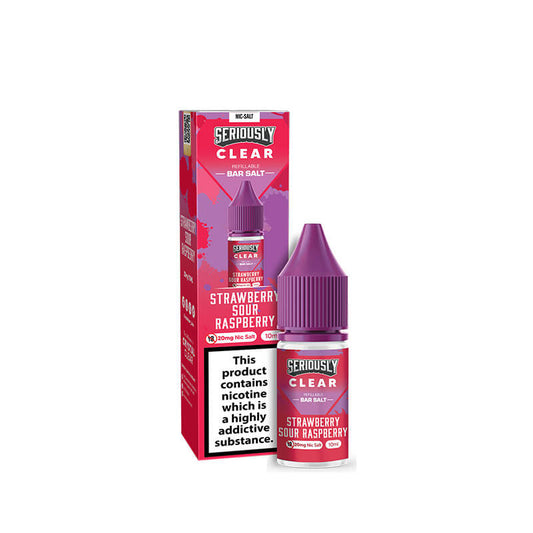 Seriously Clear Strawberry Sour Raspberry 10ml Nic Salts E-Liquid