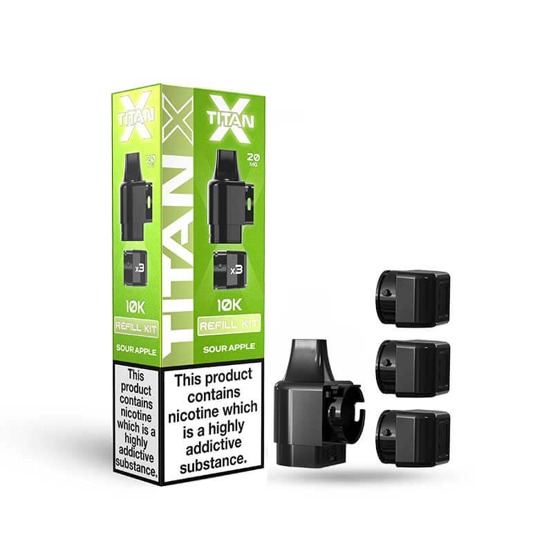 Titan X Sour Apple Prefilled Pod + Refills