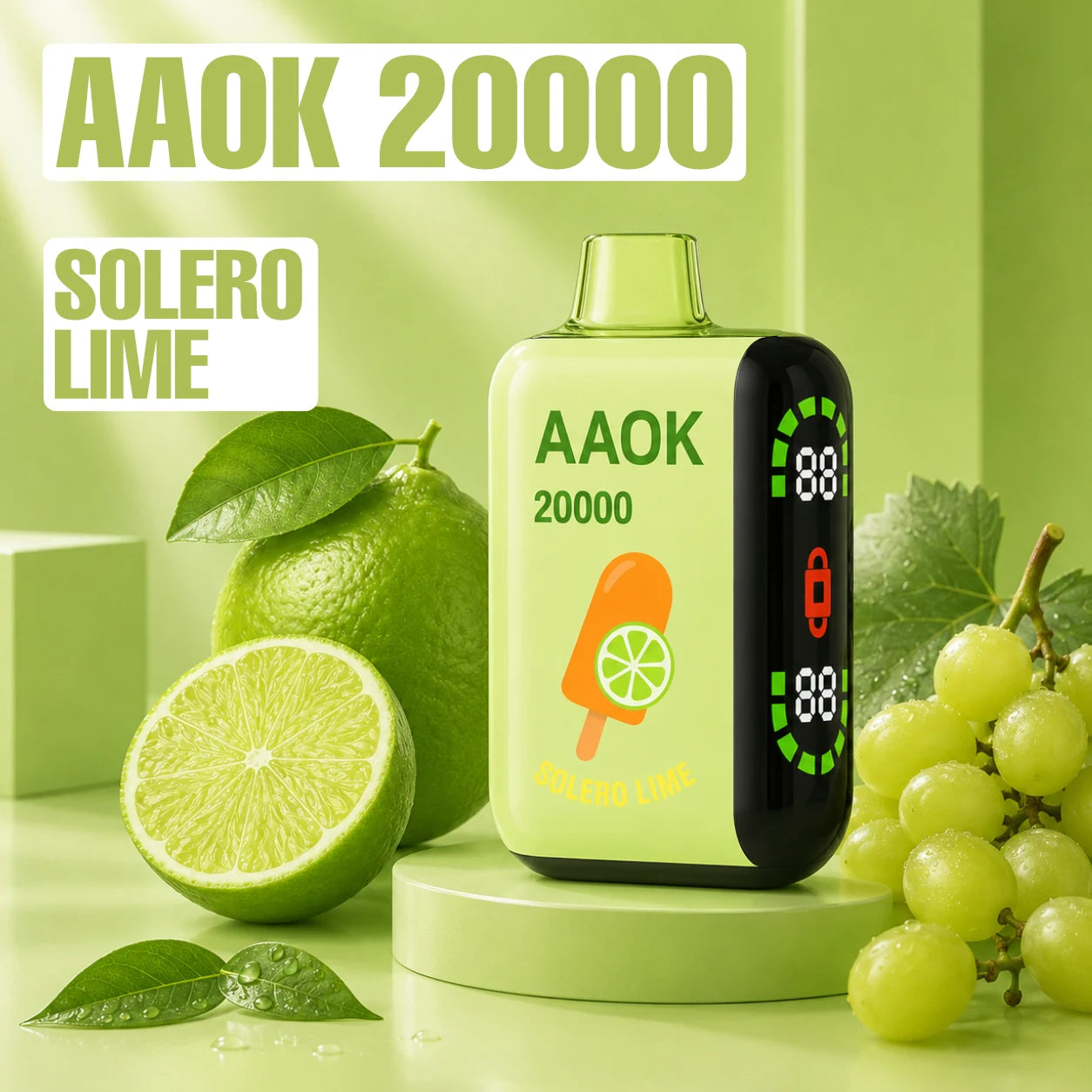 Aaok 20000 disposable vape - Solero Lime flavour