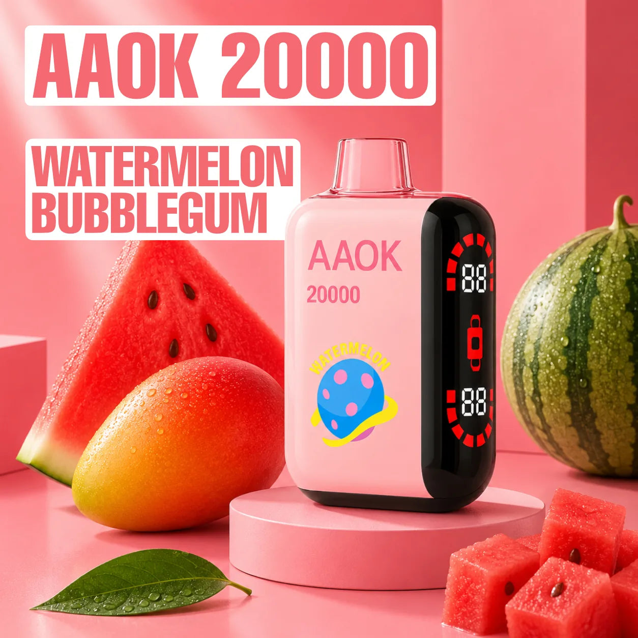 Aaok 20000 disposable vape - Watermelon Bubblegum flavour