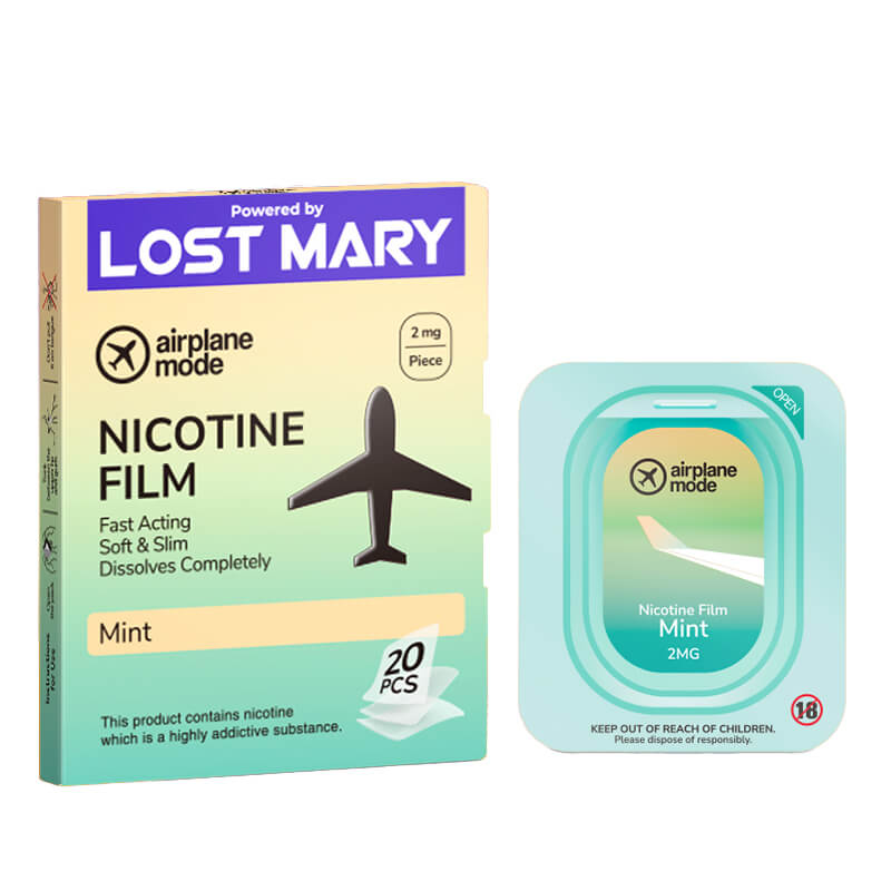 Lost Mary Airplane Mode Mint Nic Film - 2mg/ Strip - 20pk