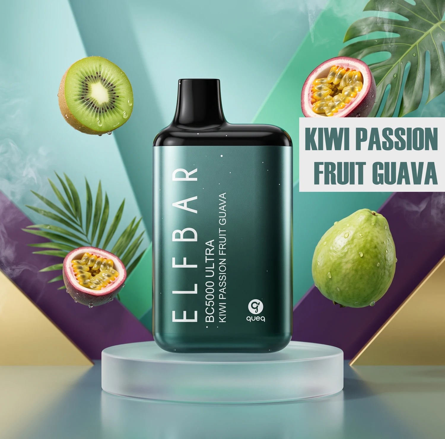 ELFBAR ULTRA BC 5000 disposable vape - Kiwi Passion Fruit Guava flavour