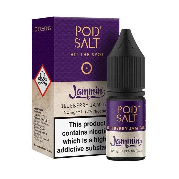 Blueberry Jam Tart Nic Salt E-Liquid by Pod Salt & Jammin 25mg |50mg