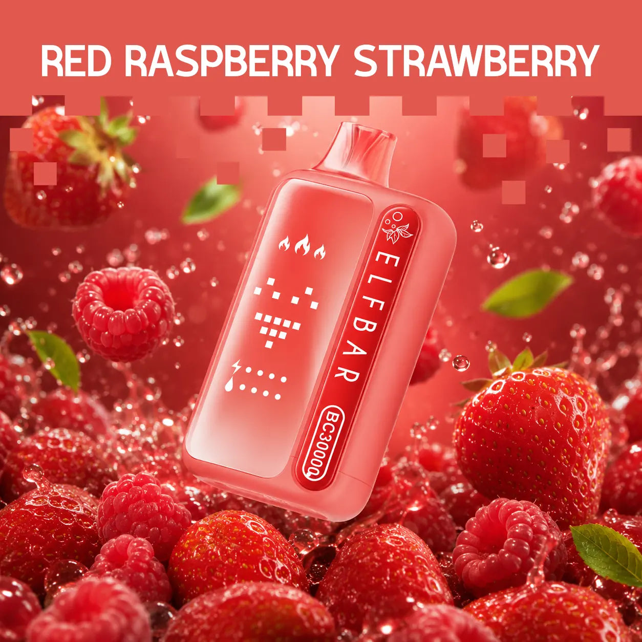 ELF BAR BC 30000 disposable vape - Red Raspberry Strawberry flavour