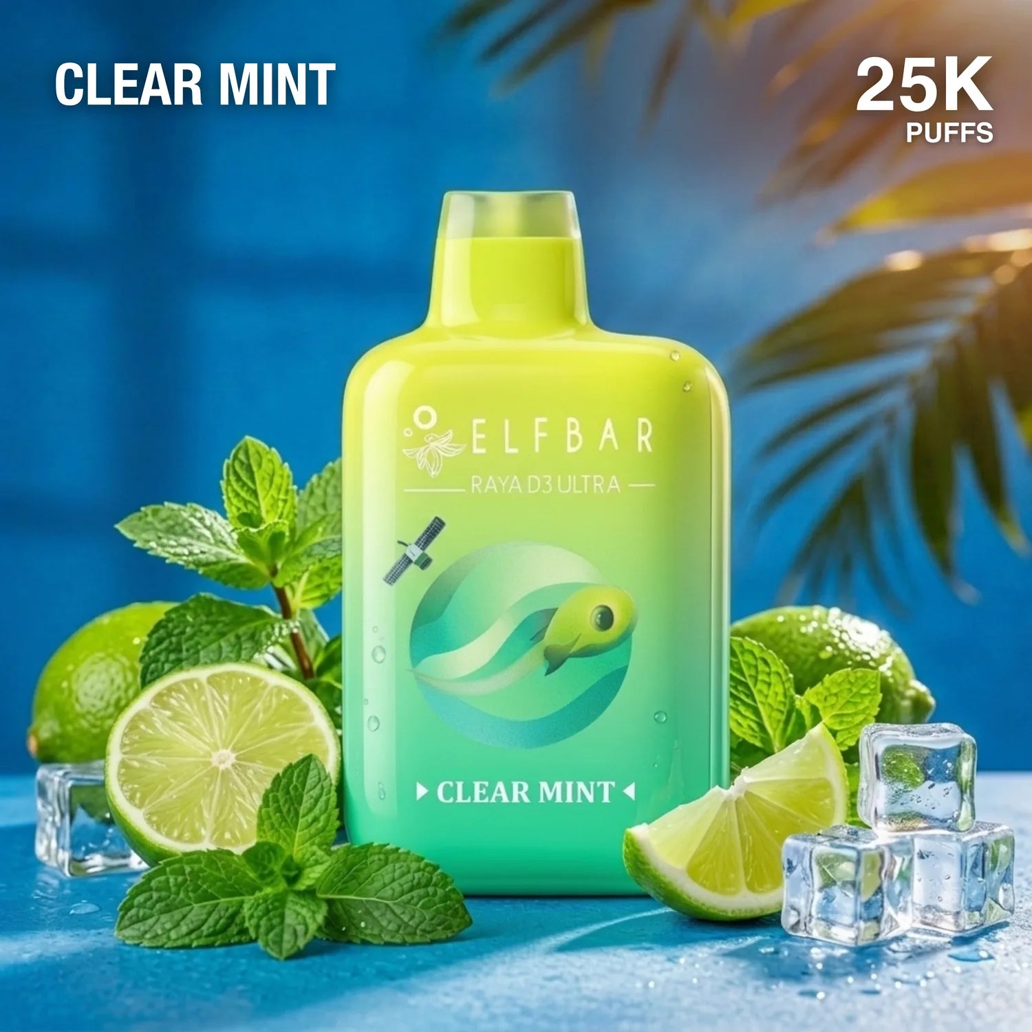 Elf Bar Raya D3 Ultra 30000 disposable vape - Clear Mint flavour