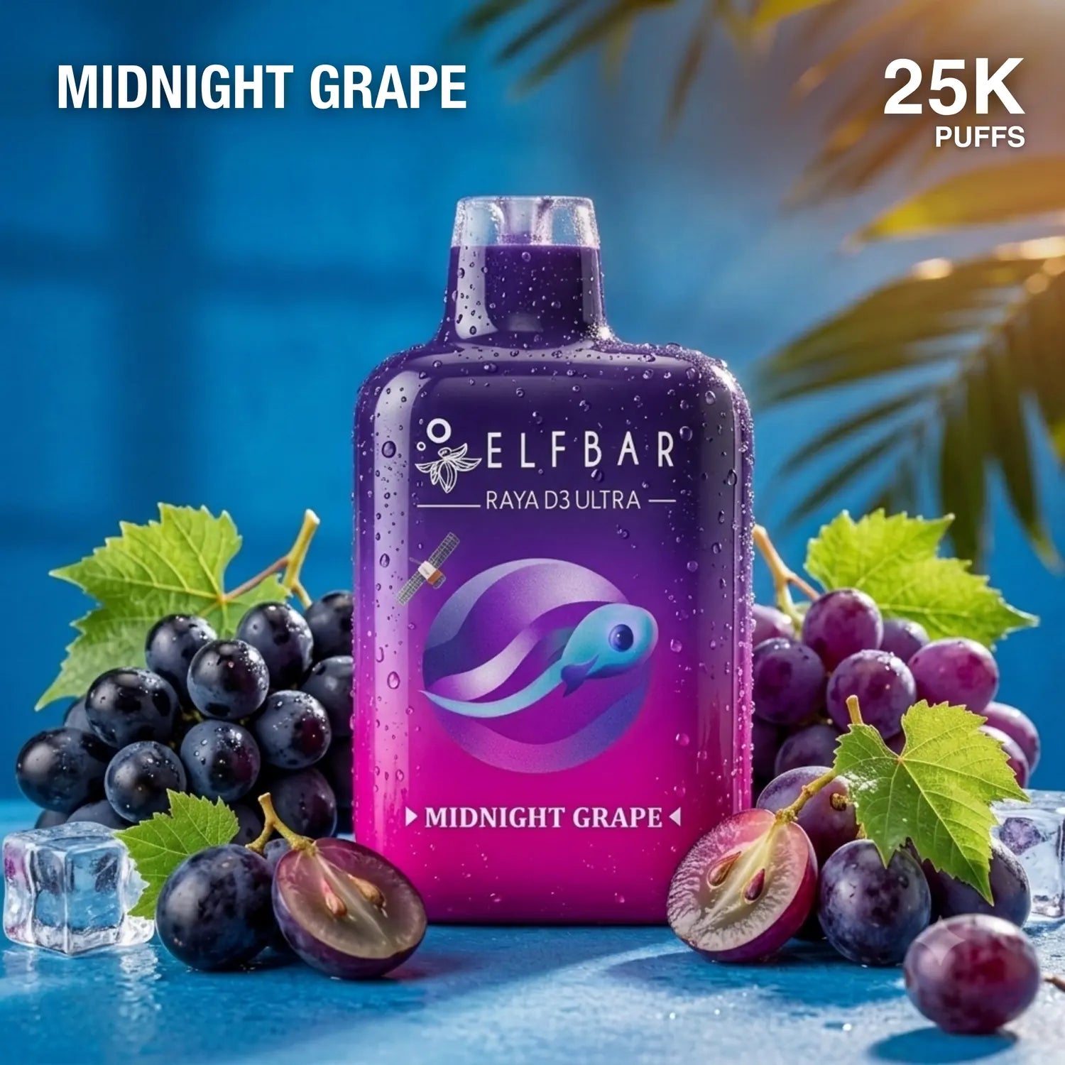 Elf Bar Raya D3 Ultra 30000 disposable vape - Midnight Grape flavour