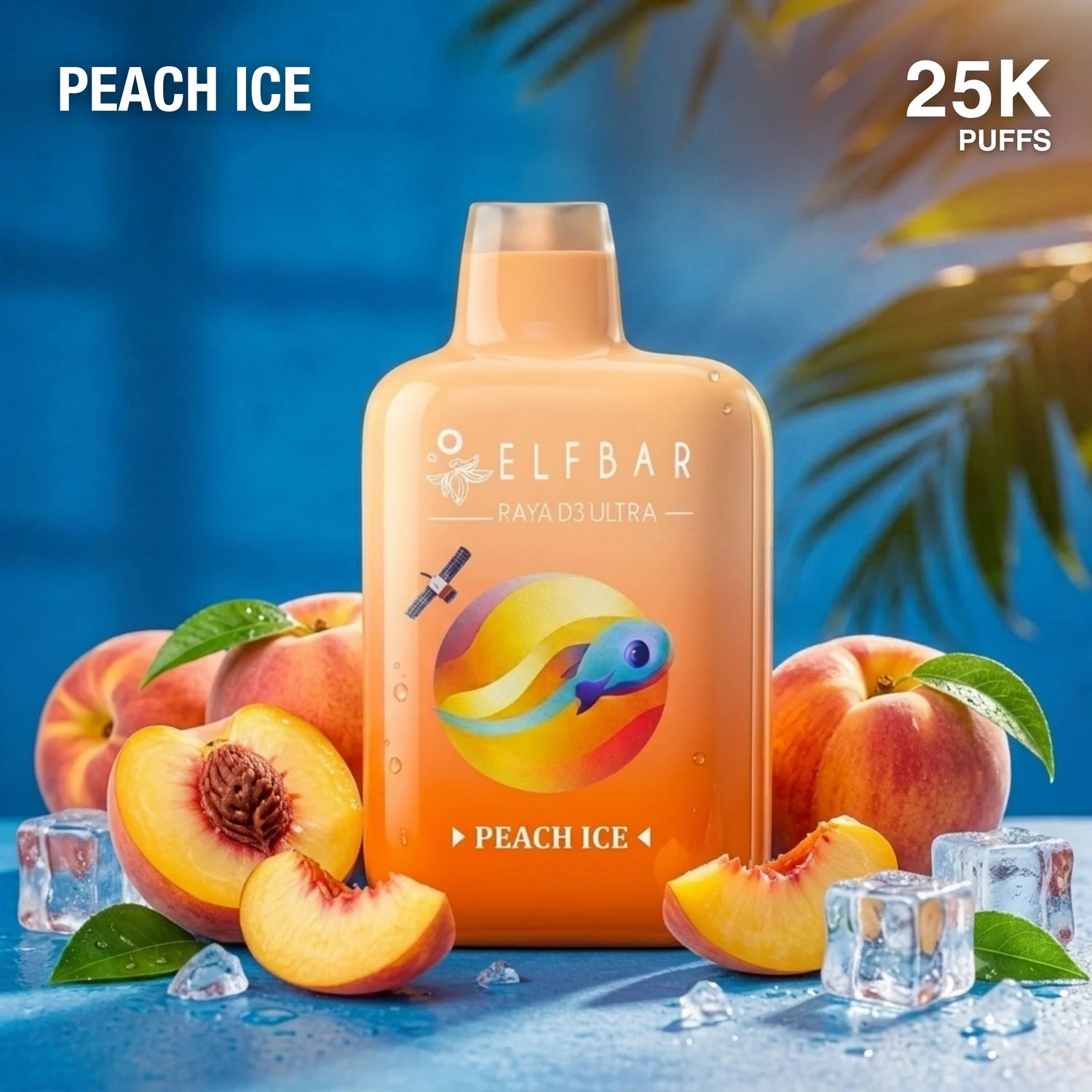 Elf Bar Raya D3 Ultra 30000 disposable vape - Peach Ice flavour